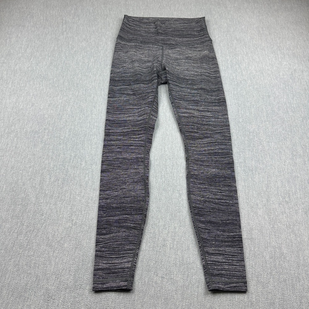 Lululemon Leggings Womens 6 Gray Wunder Under Crop Hi-Rise Bit Point Workout Gym